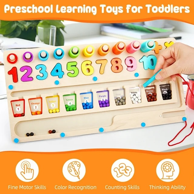 Joc educativ Logaritmic cu labirint sortare culori, multicolor [2]