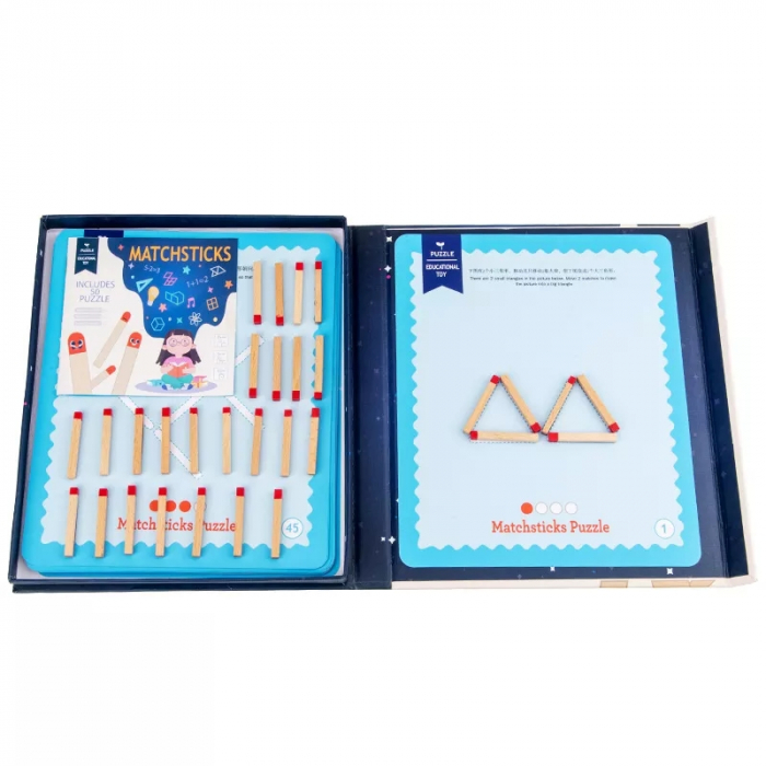 Joc educativ magnetic cu betisoare Matchsticks Puzzle, multicolor [5]