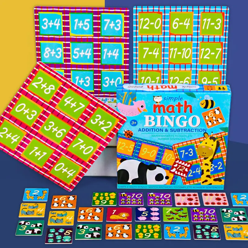 Joc educativ Matematic Bingo Simple Math, Invata adunari si scaderi [2]