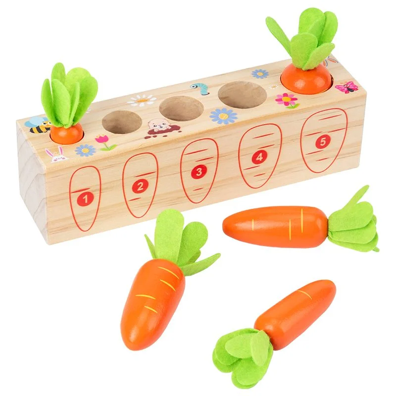 Joc educativ Montessori motricitate Numaram Morcovii, Counting Carrots, multicolor [1]