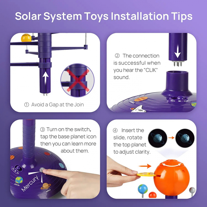 Joc educativ Sistemul Solar cu proiector Science Can, multicolor [7]