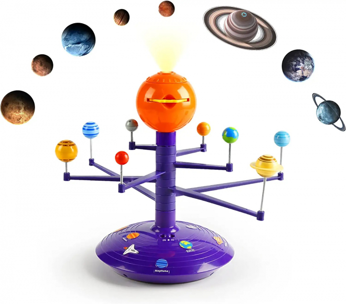 Joc educativ Sistemul Solar cu proiector Science Can, multicolor [2]