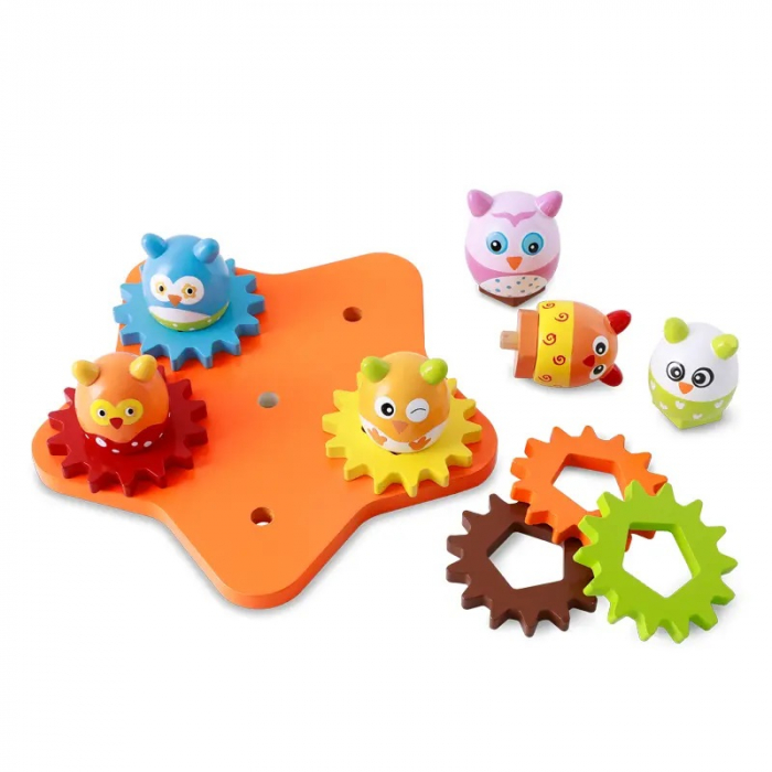 Joc Indemanare puzzle cu roti zimtate, multicolor [3]