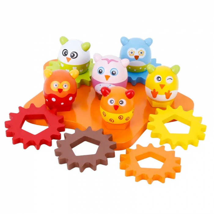 Joc Indemanare puzzle cu roti zimtate, multicolor [2]
