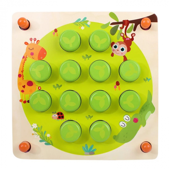 Joc memorie din lemn Forest Memory Chess, multicolor [7]