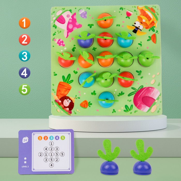 Joc memorie si asociere din lemn cu numere Number Bubble, multicolor [5]