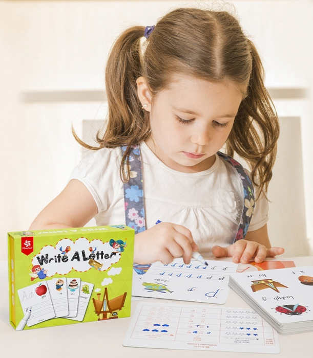 Joc scrie si sterge Litere, 32 planse reutilizabile, multicolor [2]