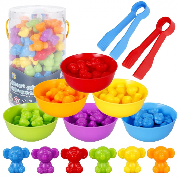 Joc sortare, clasificare culori si numarat Ursuleti, 56 piese, multicolor [1]