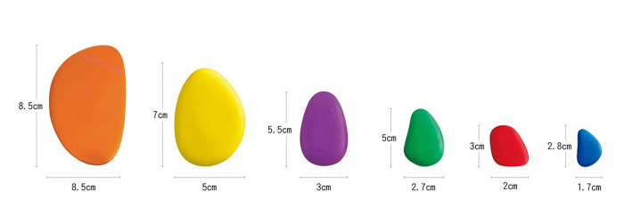 Joc Sortare si Stivuire Pietre Curcubeu Rainbow Cobblestone, multicolor [5]