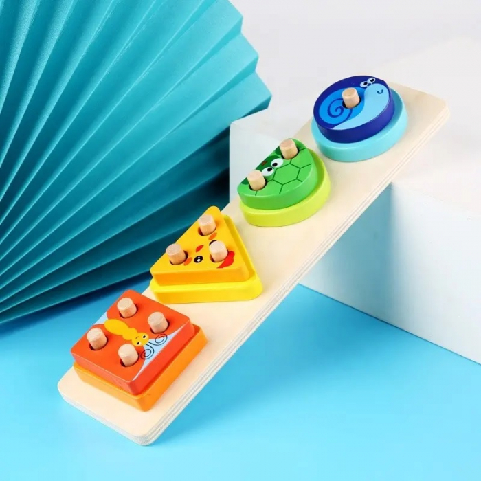 Joc Sortator forme geometrice si animale  4 coloane , multicolor [5]