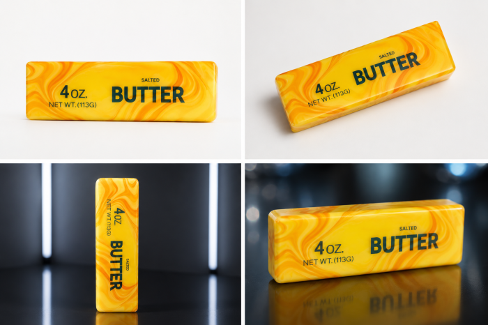 Jucarie antistres tip Unt, Butter Squishy, revenire lenta, 13.5 x 4 x 4 cm [3]