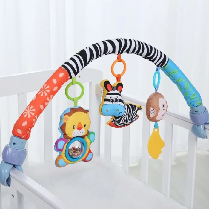 Jucarie Arcada bebe zornaitoare pentru patut/carucior, albastru [4]