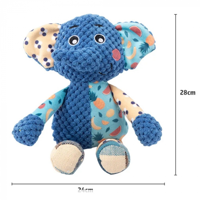 Jucarie bebe senzoriala de plus Elefant, multicolor [2]