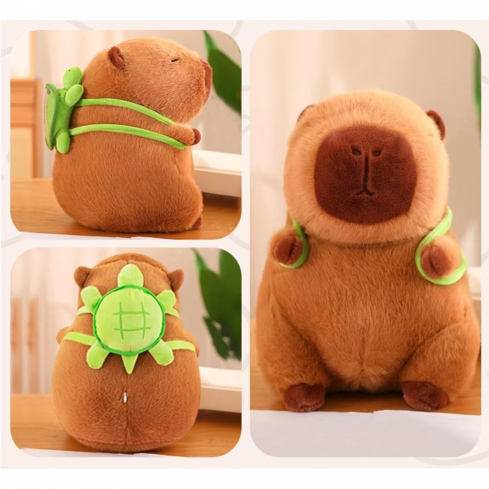 Jucarie de plus Capibara cu rucsac, maro, 28 cm [2]