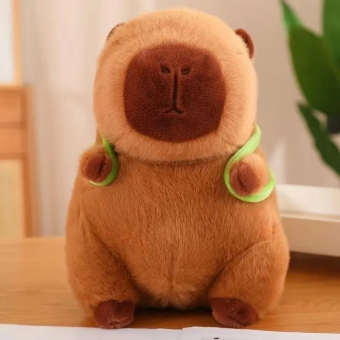 Jucarie de plus Capibara cu rucsac, maro, 28 cm [4]