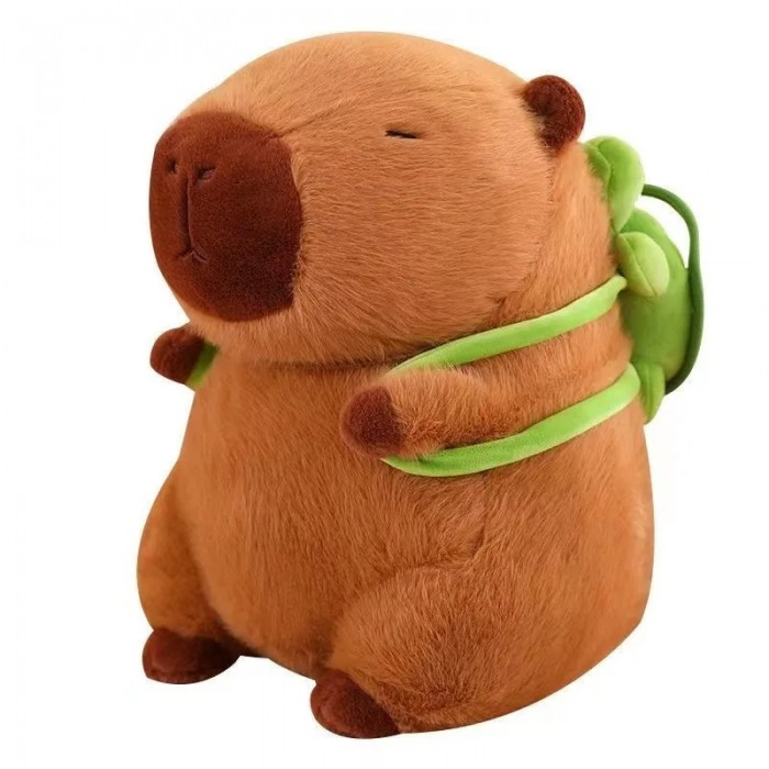 Jucarie de plus Capibara cu rucsac, maro, 28 cm [1]