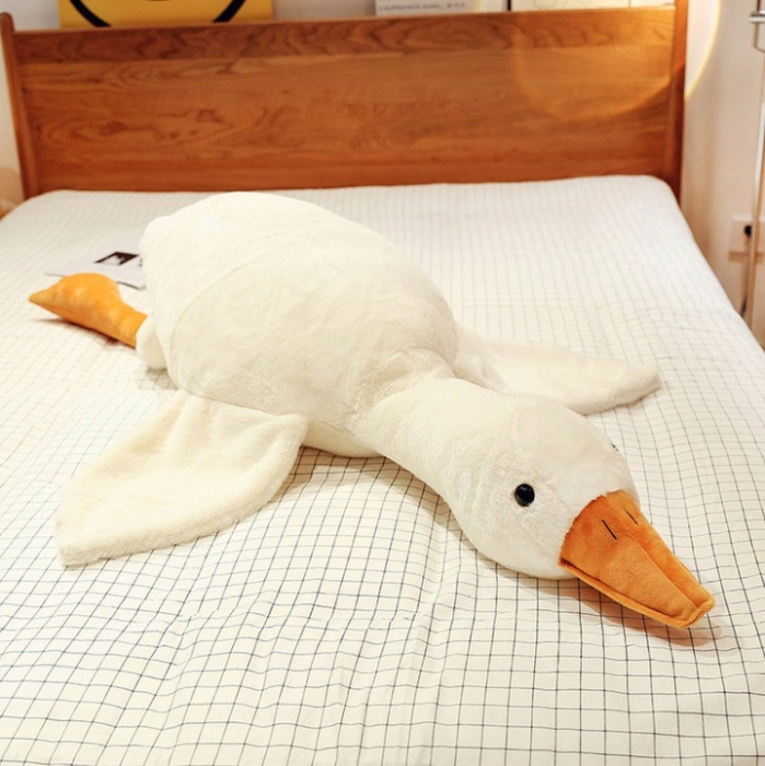 Jucarie de plus Gasca, tip perna, umplutura hipoalergenica, pentru copii si adulti, 110 cm, alb [10]