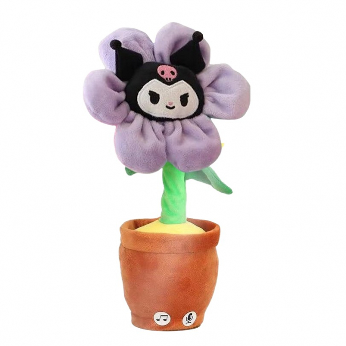 Jucarie de Plus Interactiva, cu functie de Imitare si Inregistrare, Kuromi, multicolor [4]