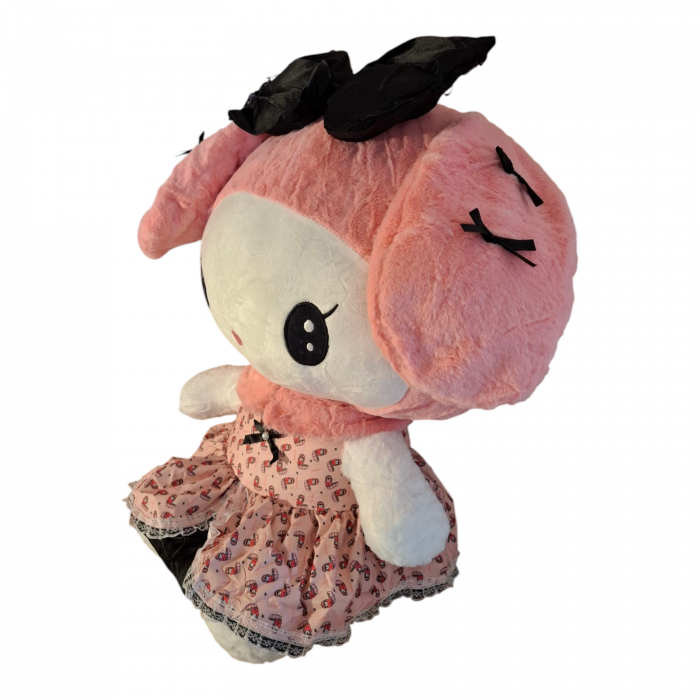 Jucarie de plus Papusa Kuromi din seria Hello Kitty Sanrio, 55 cm, alb/roz [3]