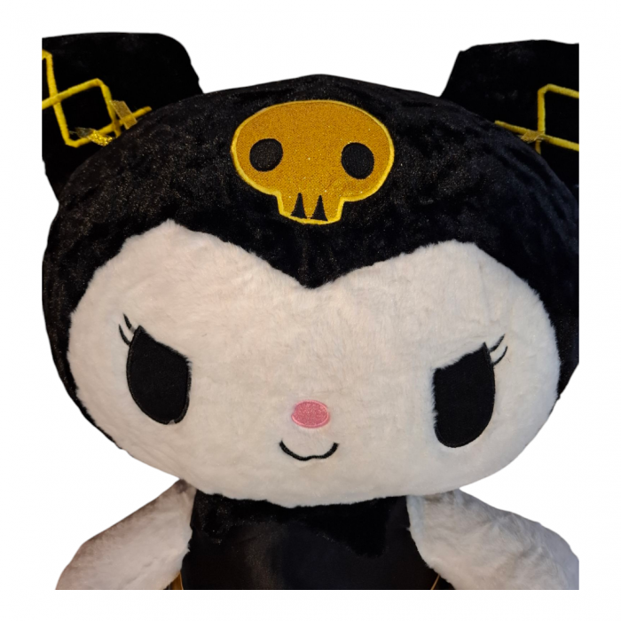 Jucarie de plus Papusa Kuromi din seria Hello Kitty Sanrio, 55 cm, negru/auriu [2]