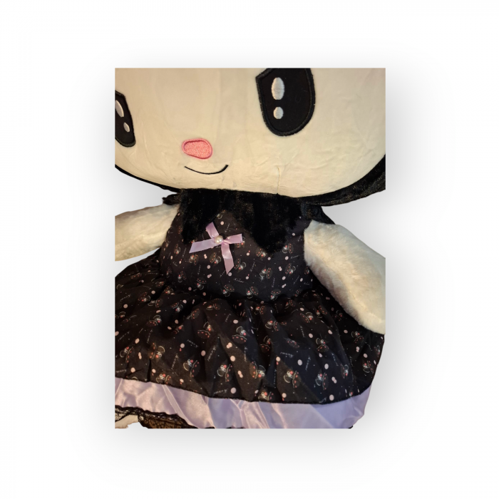 Jucarie de plus Papusa Kuromi din seria Hello Kitty Sanrio, 55 cm, negru/mov [5]