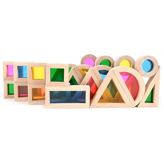 Cuburi senzoriale Kaleidoscop Rainbow, 24 piese [2]