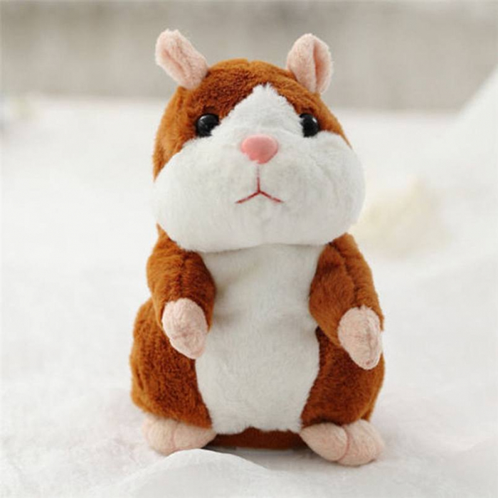 Jucarie Interactiva Hamster Vorbitor, 16 cm, maro [2]