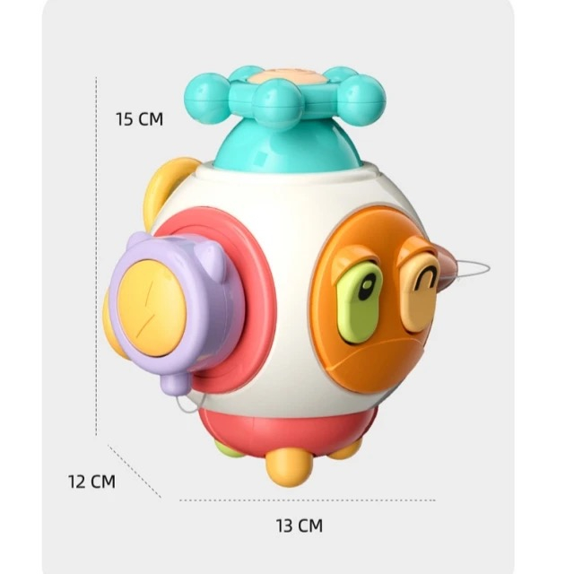 Jucarie interactiva Cub Busy Board cu Activitati Senzoriale, multicolor [5]