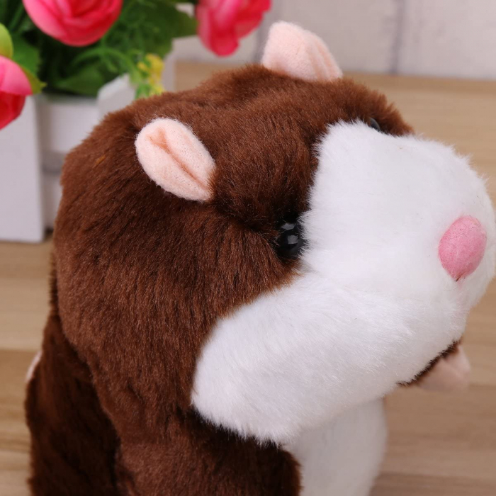 Jucarie Interactiva Hamster Vorbitor, 16 cm, maro inchis [3]