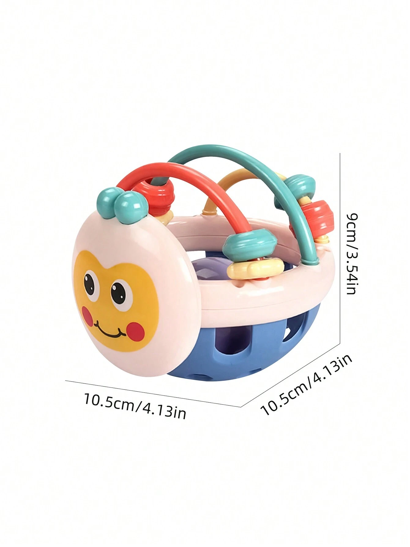 Jucarie senzoriala cu zornaitoare, Mingea zambitoare, multicolor [3]