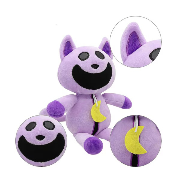 Mascota de plus CatNap din jocul Poppy Playtime Smiling Critters, mov, 40 cm [6]