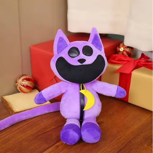 Mascota de plus CatNap din jocul Poppy Playtime Smiling Critters, mov, 40 cm [5]