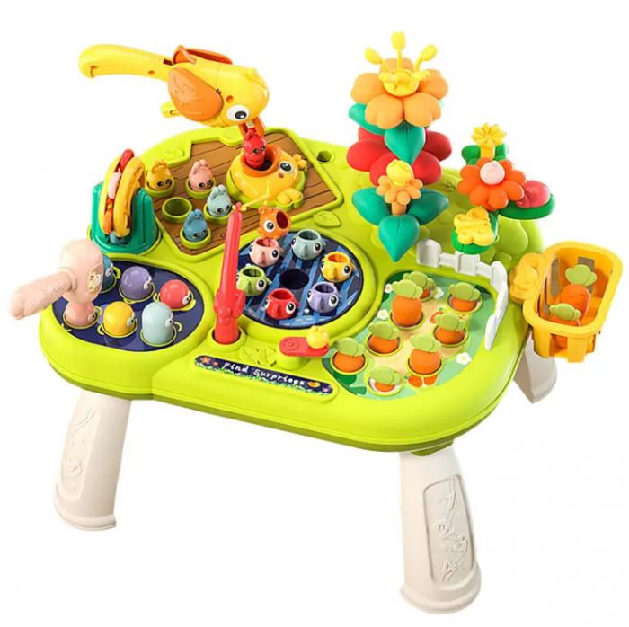 Masuta interactiva de activitati pentru copii cu pescuit magnetic, multicolor [1]