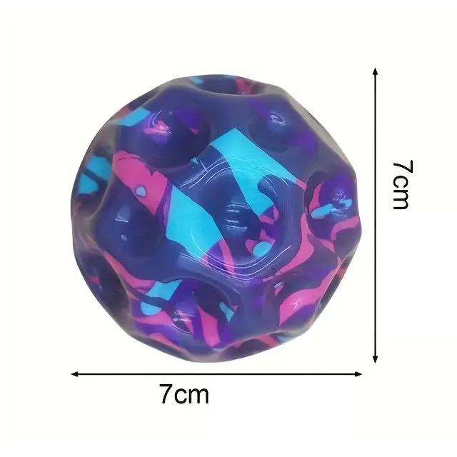 Minge saritoare Moon Ball Colorata, 7 cm, multicolor [9]