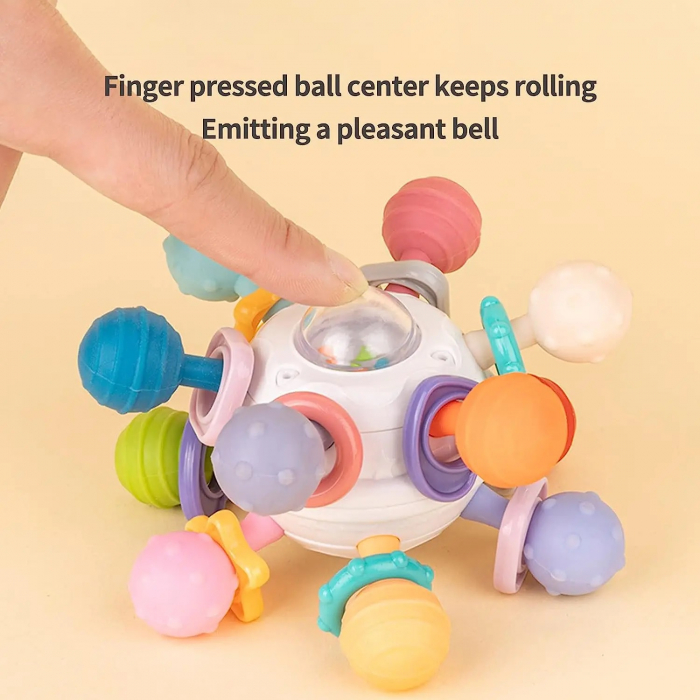 Minge senzoriala cu zornaitoare, bebelus, Atomic, multicolor [2]