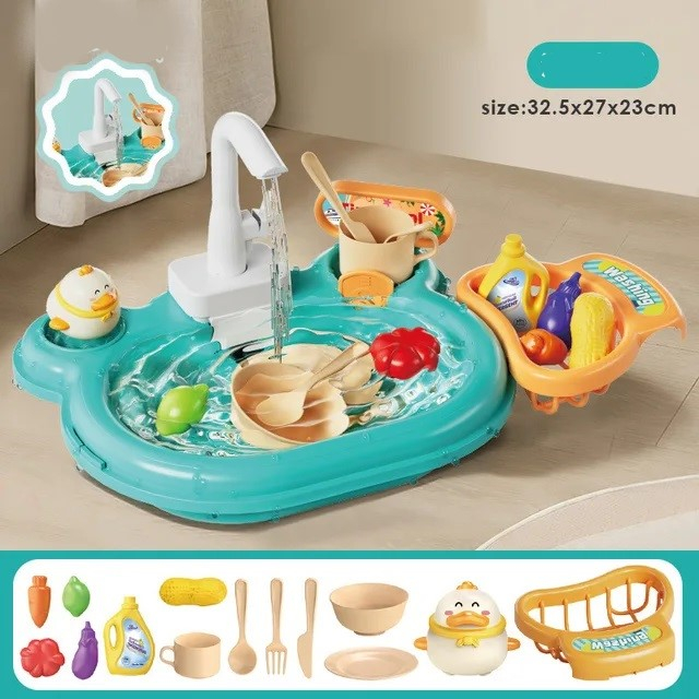 Mini Chiuveta de bucatarie,Jucarie Interactiva cu apa, multicolor [2]