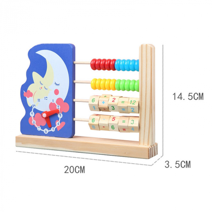 Numaratoare din lemn 2 in 1 Luna, Adunari si Scaderi, multicolor [4]