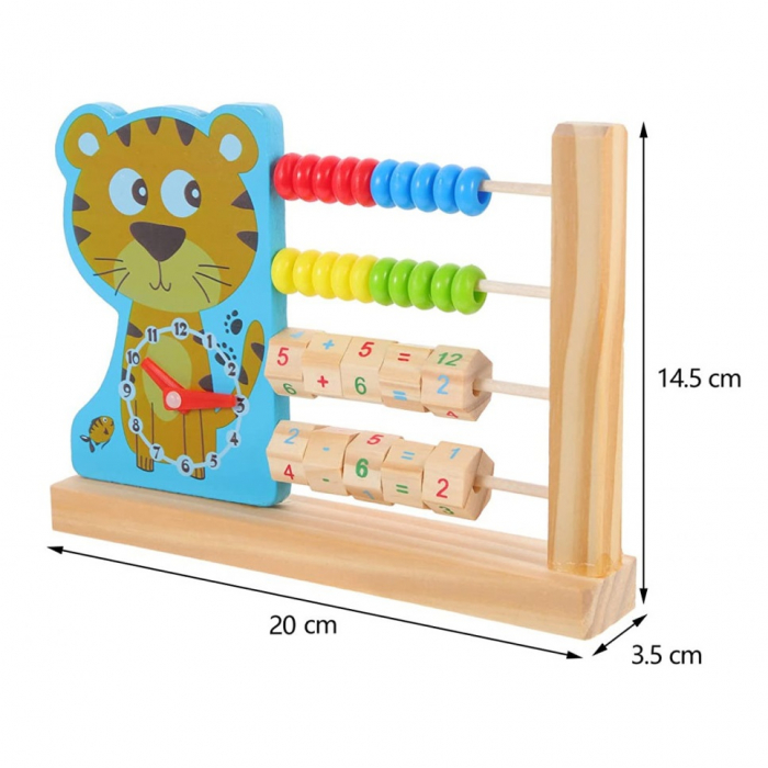 Numaratoare din lemn 2 in 1 Tigru, Adunari si Scaderi, multicolor [5]