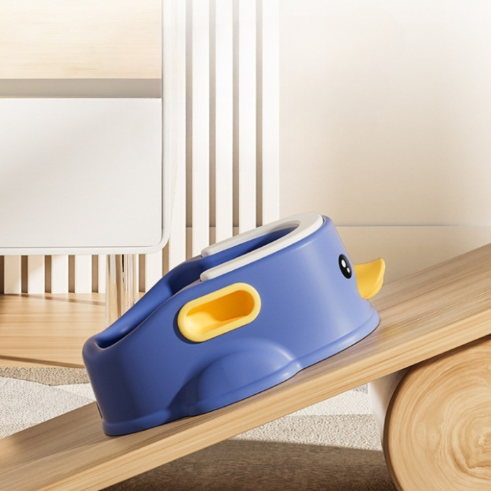 Olita pentru Copii, Portabila, Design Ratusca, Non-Toxic, Compartiment Detasabil cu Maner, Usor de Curatat, Albastru [2]