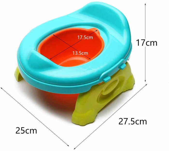 Olita portabila si reductor wc calatorii 2 in 1 Travel Potty, multicolor [6]