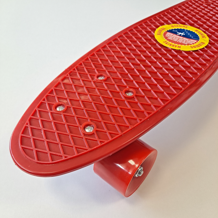 Penny Board cu roti de silicon, 55 cm, Rosu [3]