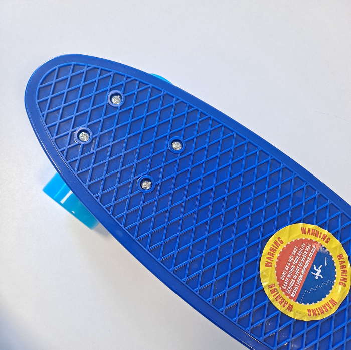 Penny Board cu roti de silicon si lumini LED, 55 cm, albastru/turcoaz [2]