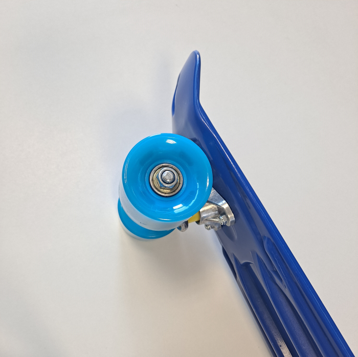 Penny Board cu roti de silicon si lumini LED, 55 cm, albastru/turcoaz [4]
