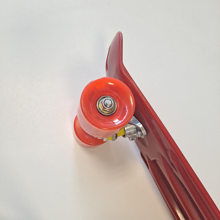 Penny Board cu roti de silicon si lumini LED, 55 cm, rosu [4]