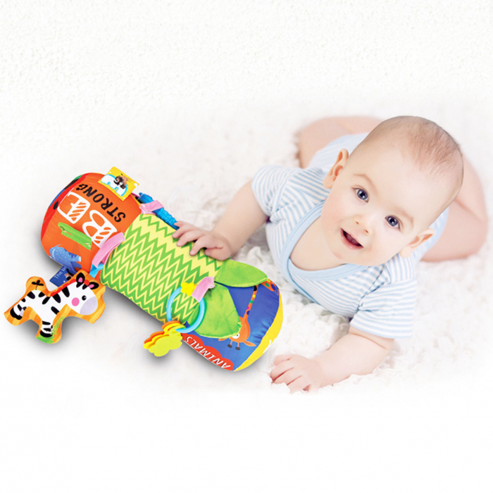 Perna pentru burtica bebe, cilindru, Tummy Time Reef, Albastru [3]