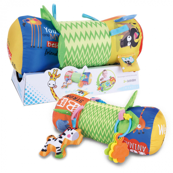 Perna pentru burtica bebe, cilindru, Tummy Time Reef, Albastru [2]