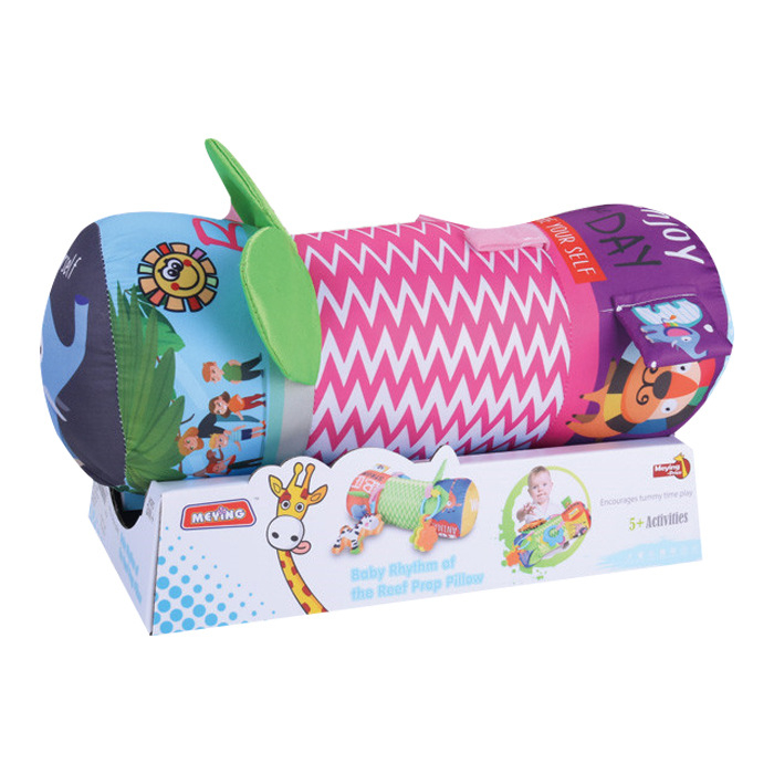 Perna pentru burtica bebe, cilindru, Tummy Time Reef, Roz [4]