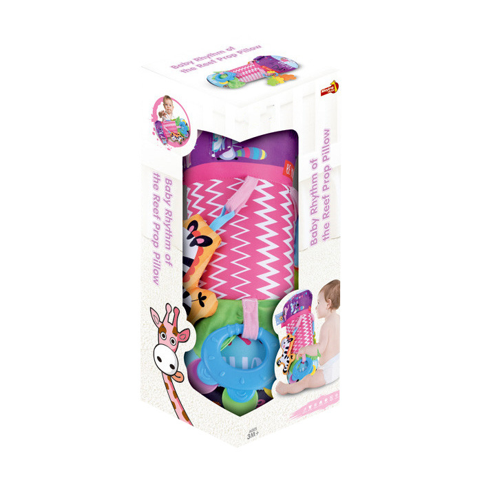 Perna pentru burtica bebe, cilindru, Tummy Time Reef, Roz [3]