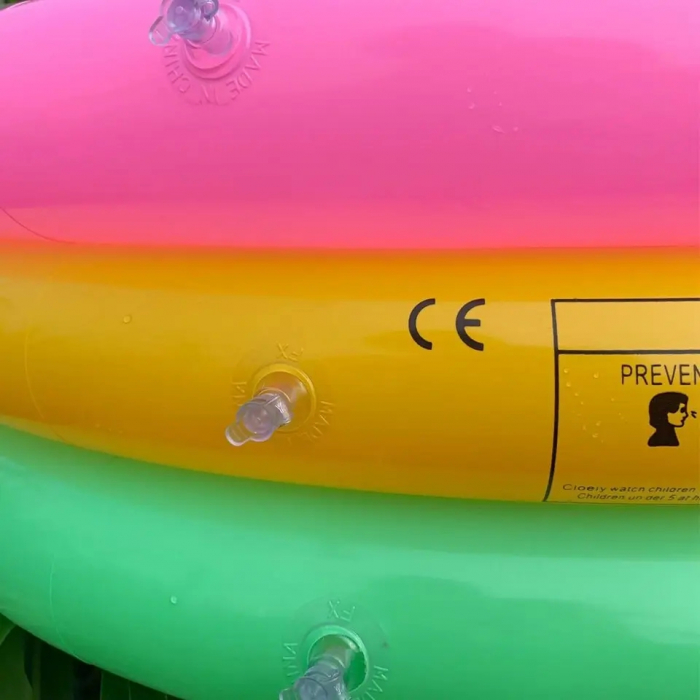 Piscina gonflabila Curcubeu cu podea moale pentru copii, 50 bile colorate incluse, 110x30 cm [5]