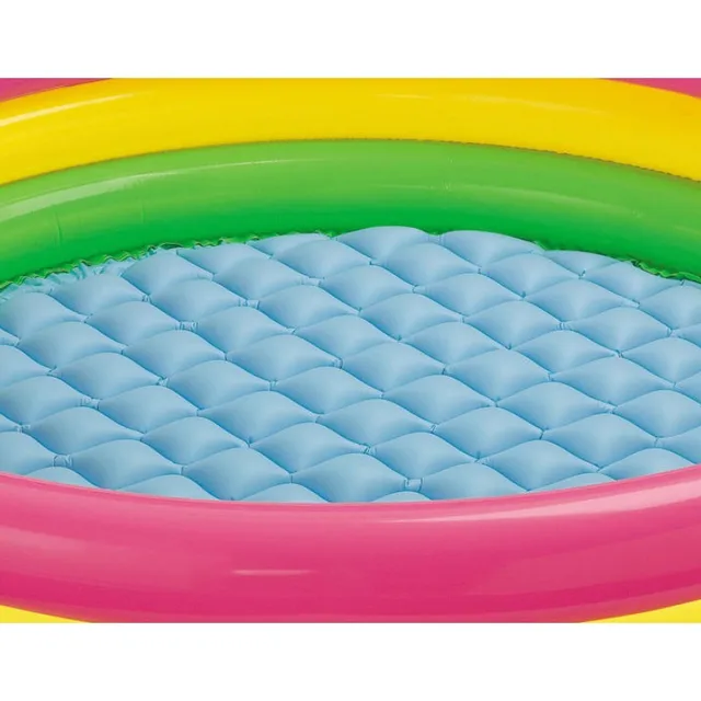Piscina gonflabila Curcubeu cu podea moale pentru copii, 50 bile colorate incluse, 86x25 cm [4]
